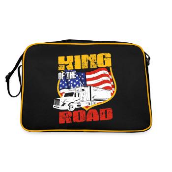 Trucker King Of The Road Trucking Truck Lover - Retro Bag - black/gold - Back