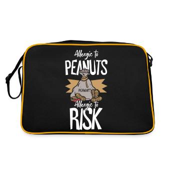 Allergique aux arachides Allergique au risque - Sac Retro - noir/or - Dos