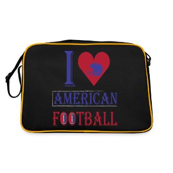 FoundLux, J’ADORE LE FOOTBALL AMÉRICAIN - Sac Retro - noir/or - Dos