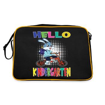 Kindergarten Child Kindergarten Gift - Retro Bag - black/gold - Back
