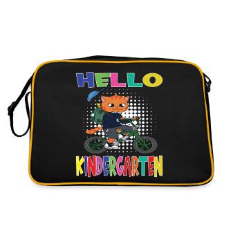 Kindergarten Child Kindergarten Gift - Retro Bag - black/gold - Back