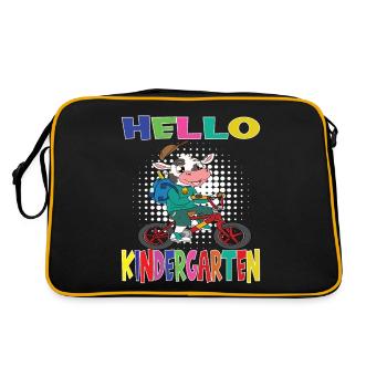 Kindergarten Child Kindergarten Gift - Retro Bag - black/gold - Back