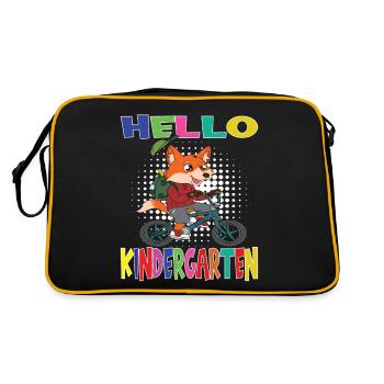 Kindergarten Child Kindergarten Gift - Retro Bag - black/gold - Back