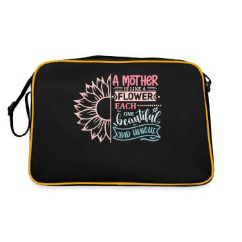 Beau message pour maman le jour de la fête des mères - Sac Retro - noir/or - Dos