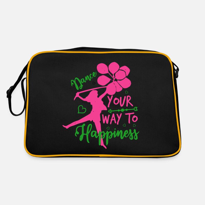 DANSEZ VOTRE CHEMIN VERS LE BONHEUR - Sac Retro - noir/or