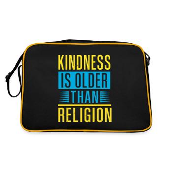 KINDNESS IS OLDER THAN RELIGION - Retro Bag - black/gold - Back
