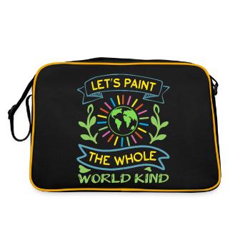LET S PAINT THE WHOLE WORLD KIND - Retro Bag - black/gold - Back