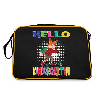 Bonjour Kindergarten Fox avec scooter - Sac Retro - noir/or - Dos