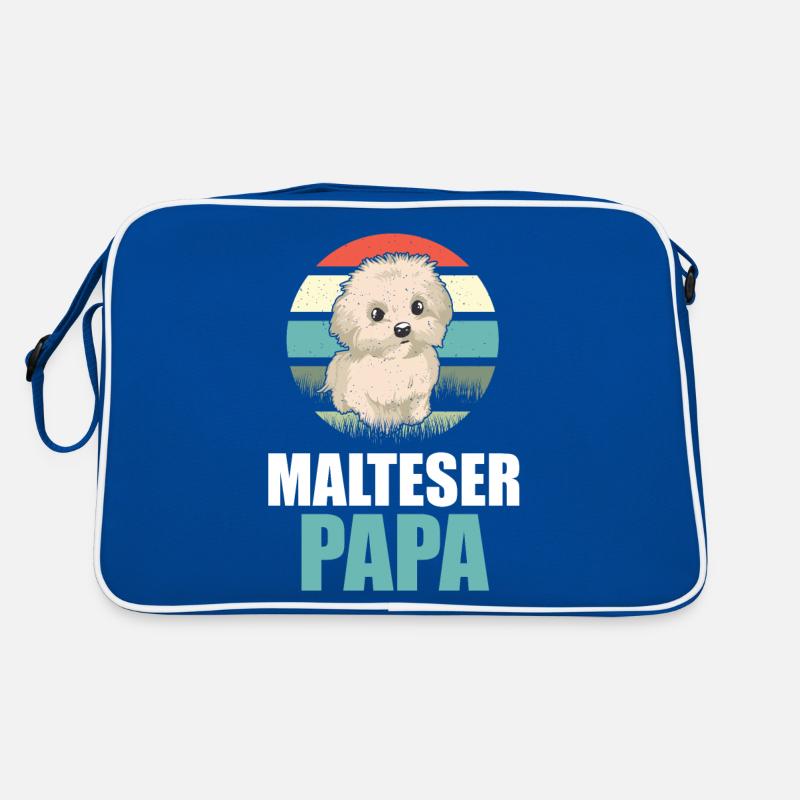 Chien Maltese Papa Sac Retro