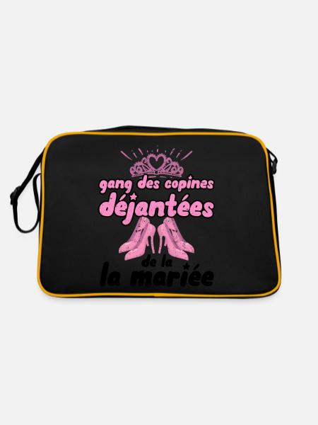 Gang des copines déjantées de la mariée 2 evjf - Sac Retro - noir/or - Dos