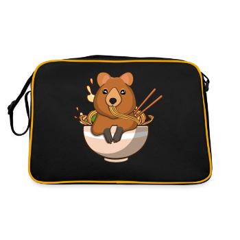 Ramen Whisperer Quokka lover Faune - Sac Retro - noir/or - Dos