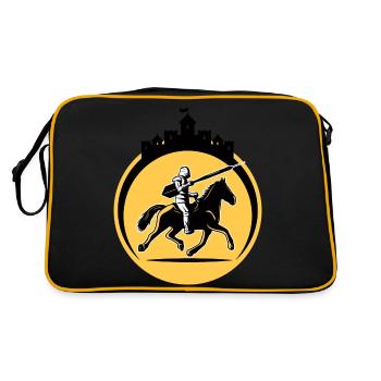 the Dart Rider - Retro Tasche - Schwarz/Gold - Hinten