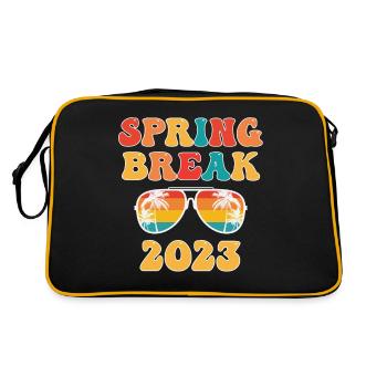Groovy Spring Break 2023 School Family Vacations - Retro Bag - black/gold - Back