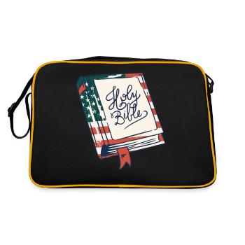 Holy Bible Christian religious belief in - Retro Bag - black/gold - Back