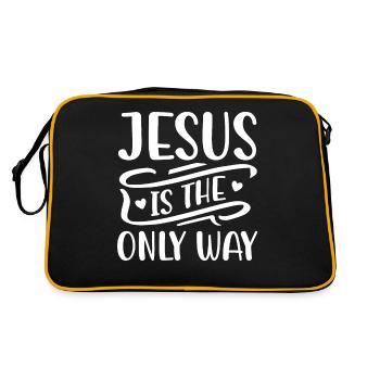 Jésus est le seul moyen biblique verset chrétien - Sac Retro - noir/or - Dos