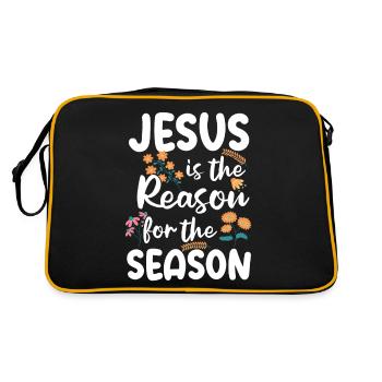 Jesus is the reason for the season - Retro Bag - black/gold - Back