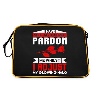 I HAVE SELF ACTUALIZED PARDON ME WHILST I ADJUST - Retro Bag - black/gold - Back