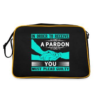 IN ORDER TO RECCEIVE A PARDON YOU - Retro Bag - black/gold - Back
