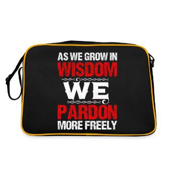 AS WE GROW IN WISDOM WE PARDON MOR FREELY - Retro Bag - black/gold - Back