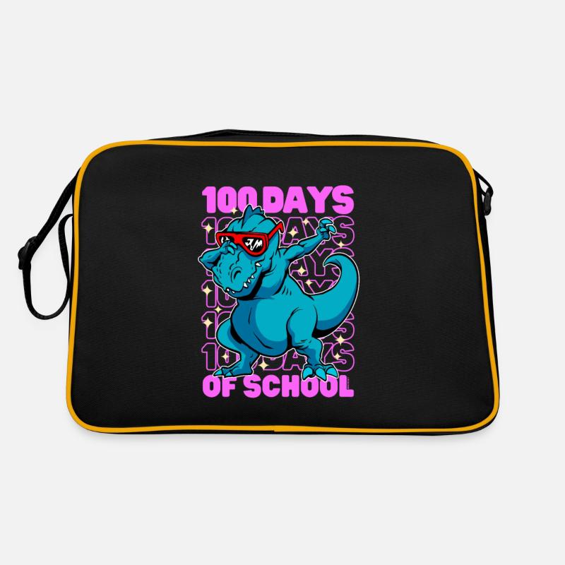 100 jours d'écoles dinosaure dab t-rex rose Sac Retro
