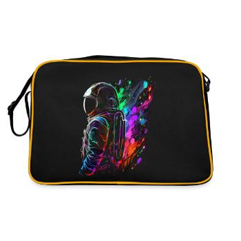 Outer Space Splash Art Coloré Fun Spaceman - Sac Retro - noir/or - Dos