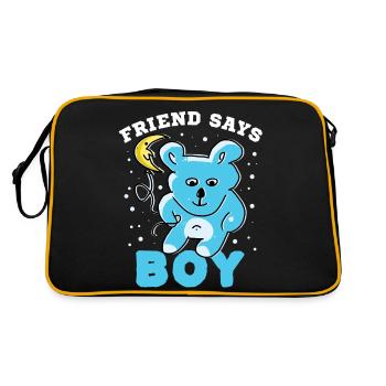 Garçon - Babyshower - Sac Retro - noir/or - Dos
