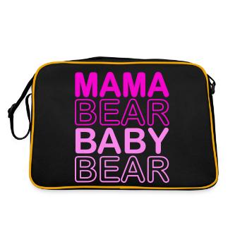 Maman Ours Bébé Ours - Sac Retro - noir/or - Dos