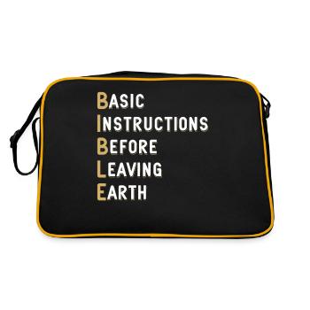 Bible Lesson Basic Instructions Before - Retro Bag - black/gold - Back
