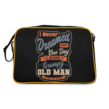 Mürrischer Alter Mann Opa Großvater Vatertag - Sac Retro - noir/or - Dos