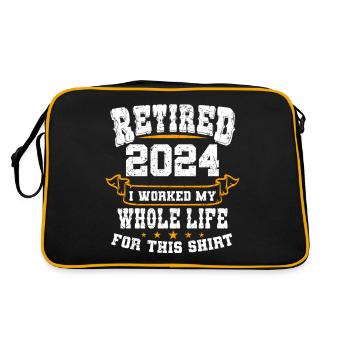 Retraité 2024 Pension de retraite Pensionné pensionné - Sac Retro - noir/or - Dos