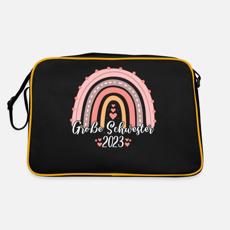 Große Schwester 2023 Boho Regenbogen Mädchen Retro Tasche