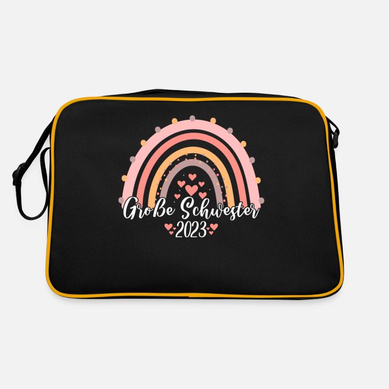 Große Schwester 2023 Boho Regenbogen Mädchen Retro Tasche