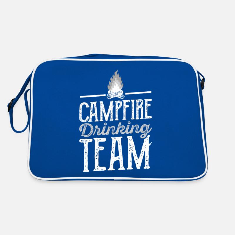 Lagerfeuer Trinken Team Camping Camper Retro Tasche