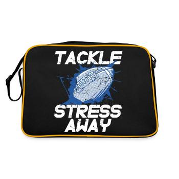Stress Management Sport Stress Awareness Football - Retro Bag - black/gold - Back