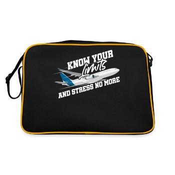 Know your limits and stress awareness month - Retro Bag - black/gold - Back