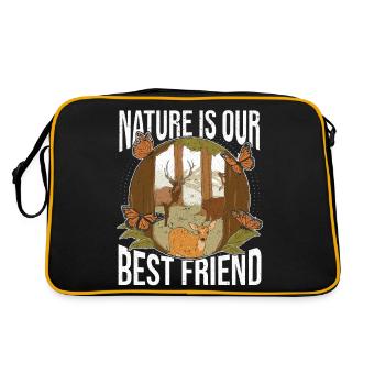 La nature est notre meilleure amie Forest Deer Day - Sac Retro - noir/or - Dos