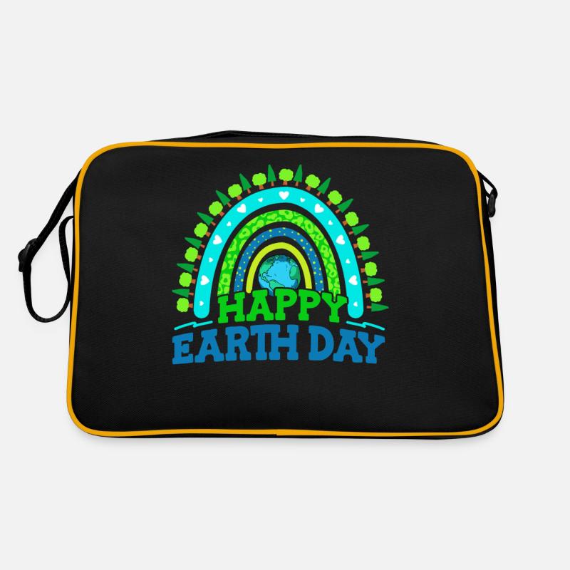 Merry Earth Day Forest Trees Retro Bag