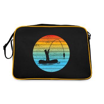 Fishing Fishing Fishing Fishing Fishing Hooks - Retro Bag - black/gold - Back