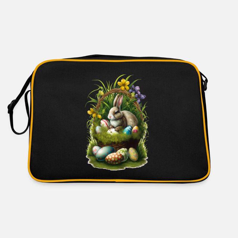 Easter Bunny with Easter Eggs Easter Retro Bag