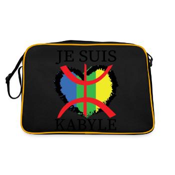 Je suis kabyle et je suis fière - Sac Retro - noir/or - Dos