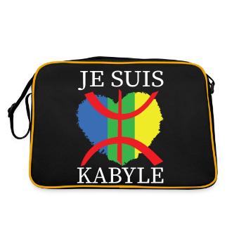 Je suis kabyle et je suis fière - Sac Retro - noir/or - Dos