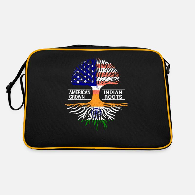 Drapeau américain Inde indienne racines Pendjab Sac Retro