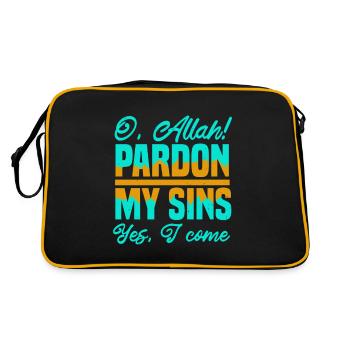 PARDON MY SINS YES I COME - Retro Bag - black/gold - Back