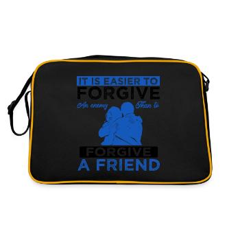 IT IS EASIER TO FORGIVE A FRIEND - Retro Bag - black/gold - Back