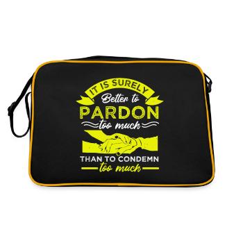 IT IS SURELY BETTER TO PARDON - Retro Bag - black/gold - Back