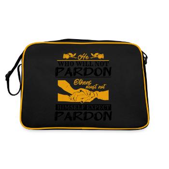 WHO WILL NOT PARDON HIMSELF EXPECT PARDON - Retro Bag - black/gold - Back
