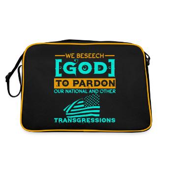 WE BEESEECH GOD THO PARDON - Retro Bag - black/gold - Back