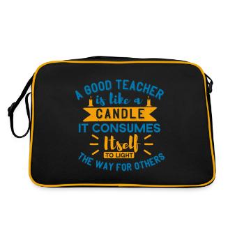 A GOOD TEACHER CANDLE IT CONSUMES ITSELL - Retro Bag - black/gold - Back