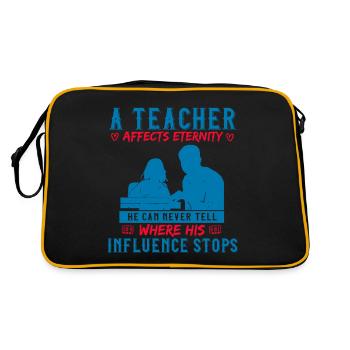 UN ENSEIGNANT AFFECTE L’ÉTERNITÉ LORSQUE SON INFLUENCE S’ARRÊTE - Sac Retro - noir/or - Dos