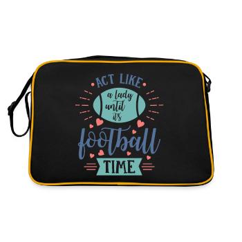 Agissez comme une dame jusqu’à ce que ce soit l’heure du football - Sac Retro - noir/or - Dos